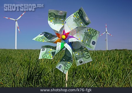 
                Pinwheel, Green Electricity, Wind Power                   