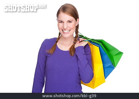 
                Junge Frau, Frau, Einkauf & Shopping                   