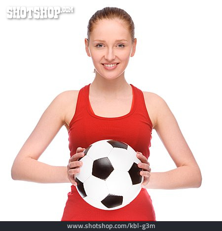 
                Junge Frau, Frau, Fußball, Frauenfußball                   