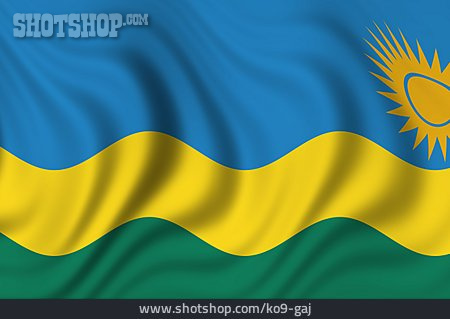 
                Nationalflagge, Ruanda                   