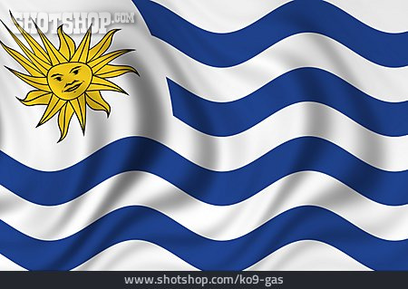 
                Nationalflagge, Uruguay                   