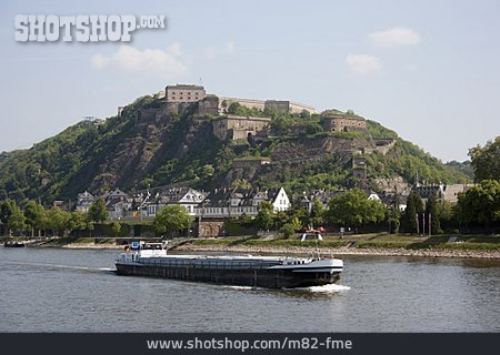 
                Festung Ehrenbreitstein, Koblenz, Rheinschifffahrt                   