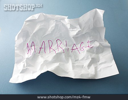 
                Marriage, Separation, Bookmarks, Rumpled                   