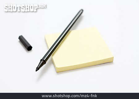 
                Stift, Notizzettel                   