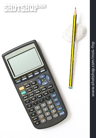 
                Taschenrechner, Bleistift, Radiergummi                   