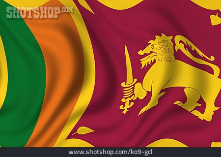 
                Nationalflagge, Sri Lanka                   