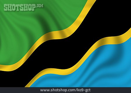 
                Nationalflagge, Tansania                   