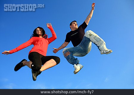 
                Springen, Lebensfreude, Luftsprung                   