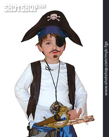 
                Junge, Verkleidung, Pirat                   
