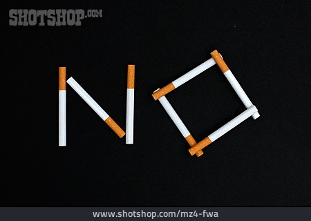 
                Zigaretten, Rauchverbot, Nein, No                   