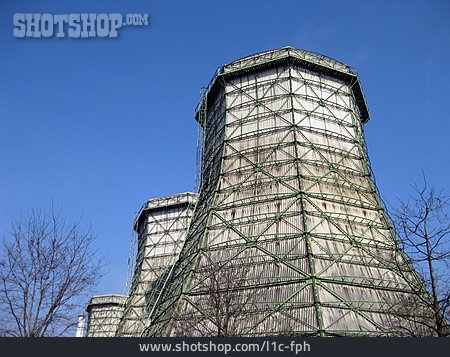
                Industriegebäude, Schornstein, Kraftwerk                   