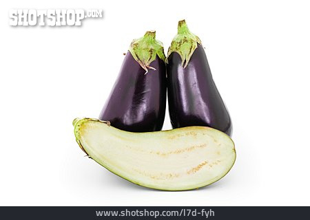 
                Halbiert, Aubergine                   