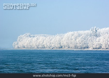 
                Winterlandschaft, Frost, Donau                   