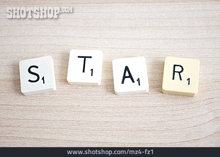
                Buchstaben, Star                   