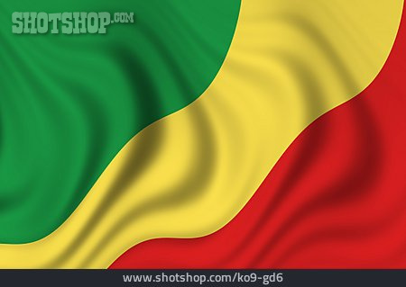 
                Nationalflagge, Kongo                   