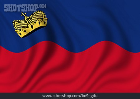 
                Nationalflagge, Liechtenstein                   