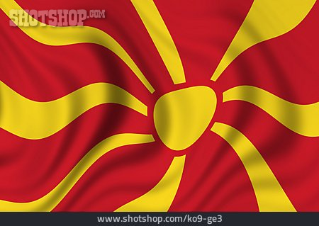 
                Nationalflagge, Mazedonien                   