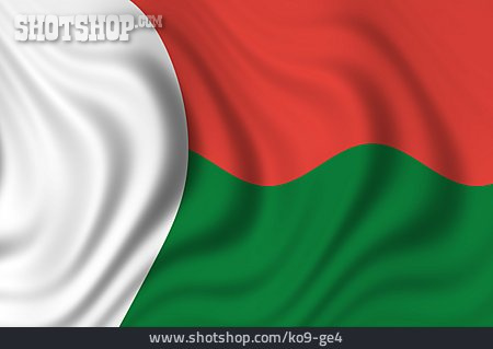 
                Nationalflagge, Madagaskar                   