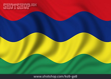 
                Nationalflagge, Mauritius                   