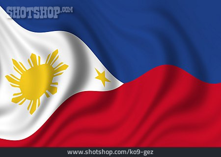 
                Nationalflagge, Philippinen                   