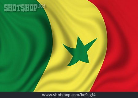 
                Nationalflagge, Senegal                   