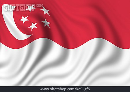 
                Singapur, Nationalflagge                   