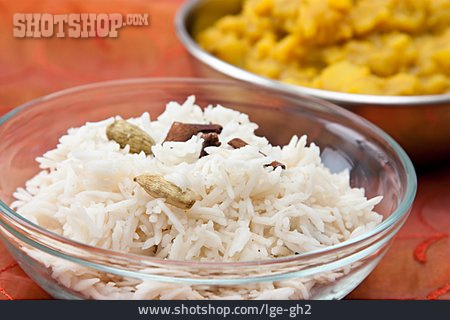 
                Indische Küche, Basmatireis, Dal                   