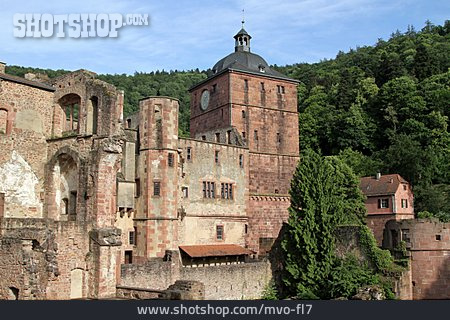 
                Festungsmauer, Heidelberg, Heidelberger Schloss                   