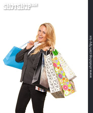
                Junge Frau, Einkauf & Shopping, Einkaufstüte                   