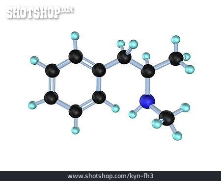 
                Amphetamin, Strukturformel, Methylamphetamin                   