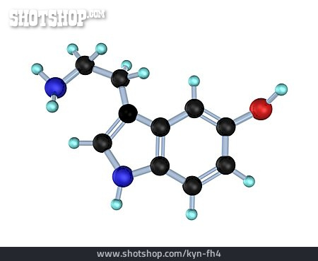 
                Chemie, Strukturformel, Serotonin, Neurotransmitter                   
