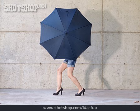 
                Bein, Verstecken, Regenschirm, Schirm, Inkognito                   