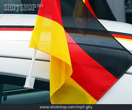 
                Deutschlandfahne, Autofahne                   