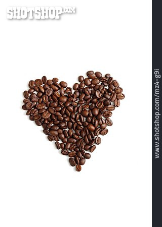 
                Herz, Herzform, Kaffeebohne                   