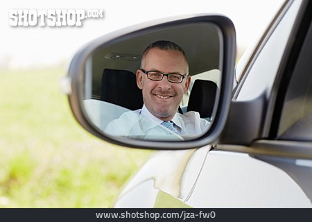 
                Autofahren, Rückspiegel, Autofahrer                   
