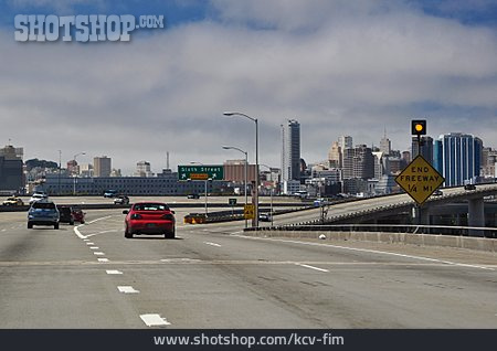 
                San Francisco, Straßenverkehr, Stadtautobahn, Freeway                   