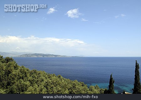 
                Mittelmeer, Aussicht, Korfu                   