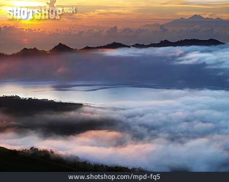 
                Dämmerung, Sonnenaufgang, Sonnenuntergang, Bali, Danau Batur                   