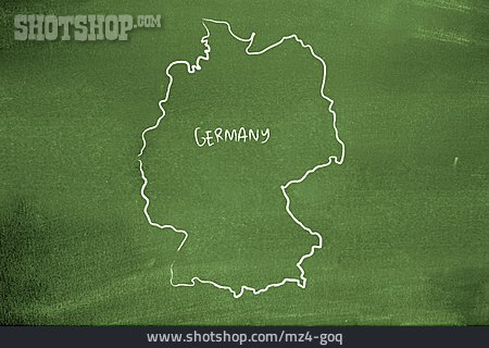 
                Deutschland, Landkarte, Tafelbild                   