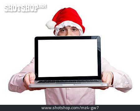 
                Textfreiraum, Weihnachten, Laptop, Weihnachtsgrüße                   
