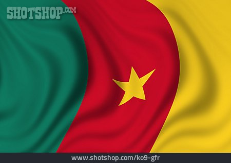 
                Nationalflagge, Kamerun                   