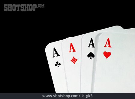 
                Spielkarte, Ass, 4 Asse                   