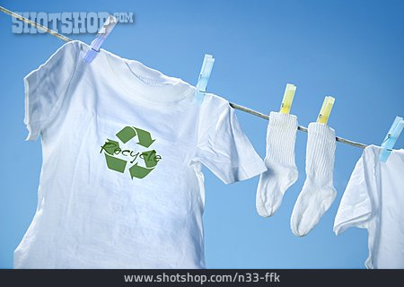 
                Umweltfreundlich, Trocknen, Recycling, T-shirt, Wäscheleine, Wäsche                   