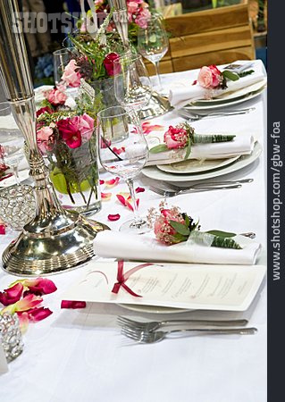 
                Tischdekoration, Festtafel, Hochzeitstafel                   