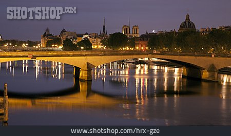 
                Stadtansicht, Brücke, Seine, Paris                   