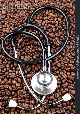 
                Kaffeebohne, Stethoskop, Bluthochdruck                   