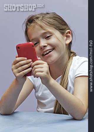 
                Mädchen, Spielen, Smartphone                   