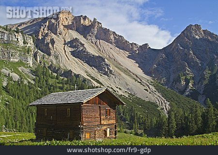 
                Berghütte, Dolomiten, Almhütte                   