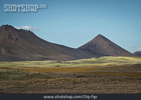 
                Mountain Range, Iceland, Volcanic Landscape                   