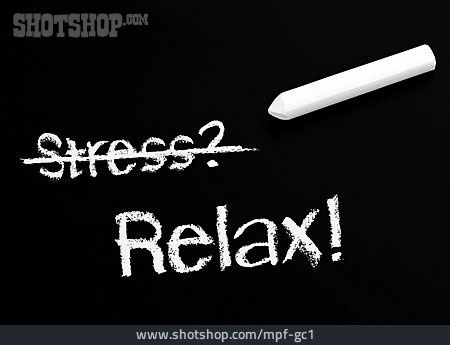 
                Wellness & Relax, Stress & Belastung, Schiefertafel                   